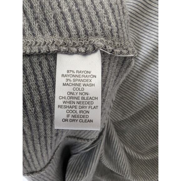 Lou & Grey Womens Size Medium Dress Long Sleeve‎ Gray Striped Rayon Blend Soft - Picture 5 of 7